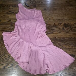 Lulu's Chic Pink One-Shoulder Dress